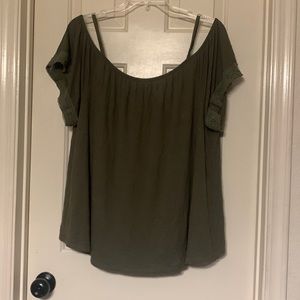 Olive green tee